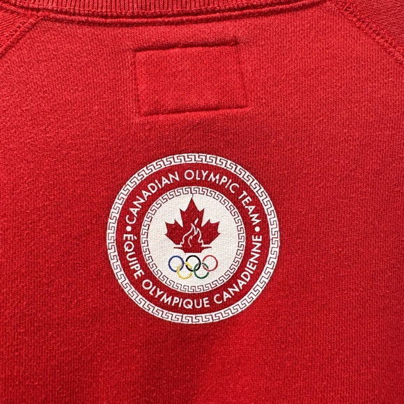 Vintage Roots Canada 2004 Men's Red Sweater 1/4 zip Athens Olympics - Picture 5 of 5
